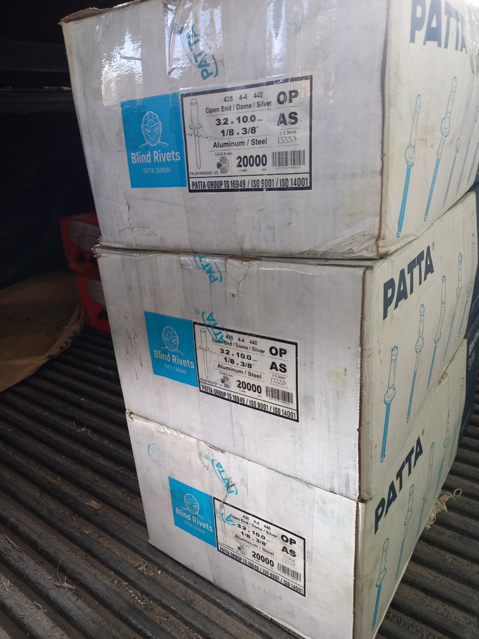 Đinh tán nhôm Hiệu Patta nhập khẩu Đài Loan giá tốt